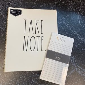 Rae Dunn Notebook and List pad